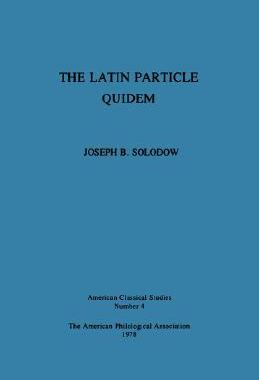 【预售】The Latin Particle Quidem