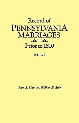 【预售】Record of Pennsylvania Marriages Prior to 1810. in