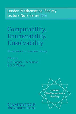 【预售】Computability, Enumerability, Unsolvability