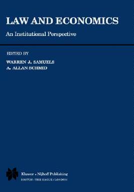 【预售】Law and Economics: An Institutionalist Perspective