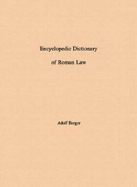 【预售】Encyclopedic Dictionary of Roman Law