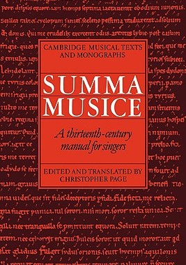 【预售】Summa Musice: A Thirteenth-Century Manual for