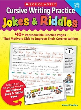 【预售】Cursive Writing Practice: Jokes & Riddles, Grades