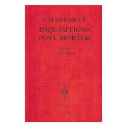 【预售】Calendar of Inquisitions Post-Mortem and Other