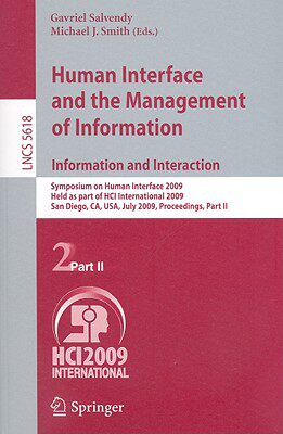 【预售】Human Interface and the Management of Information: