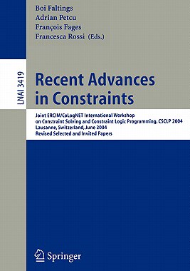 【预售】Recent Advances in Constraints: Joint Ercim/Colognet