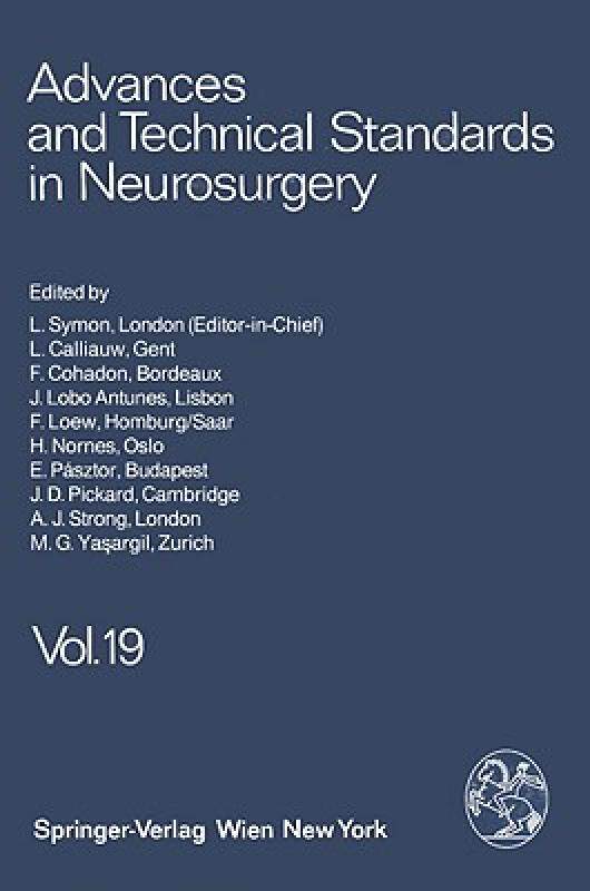【预售】Advances and Technical Standards in Neurosurgery 19