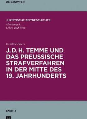 【预售】J. D. H. Temme Und Das Preussische Strafverfahren in
