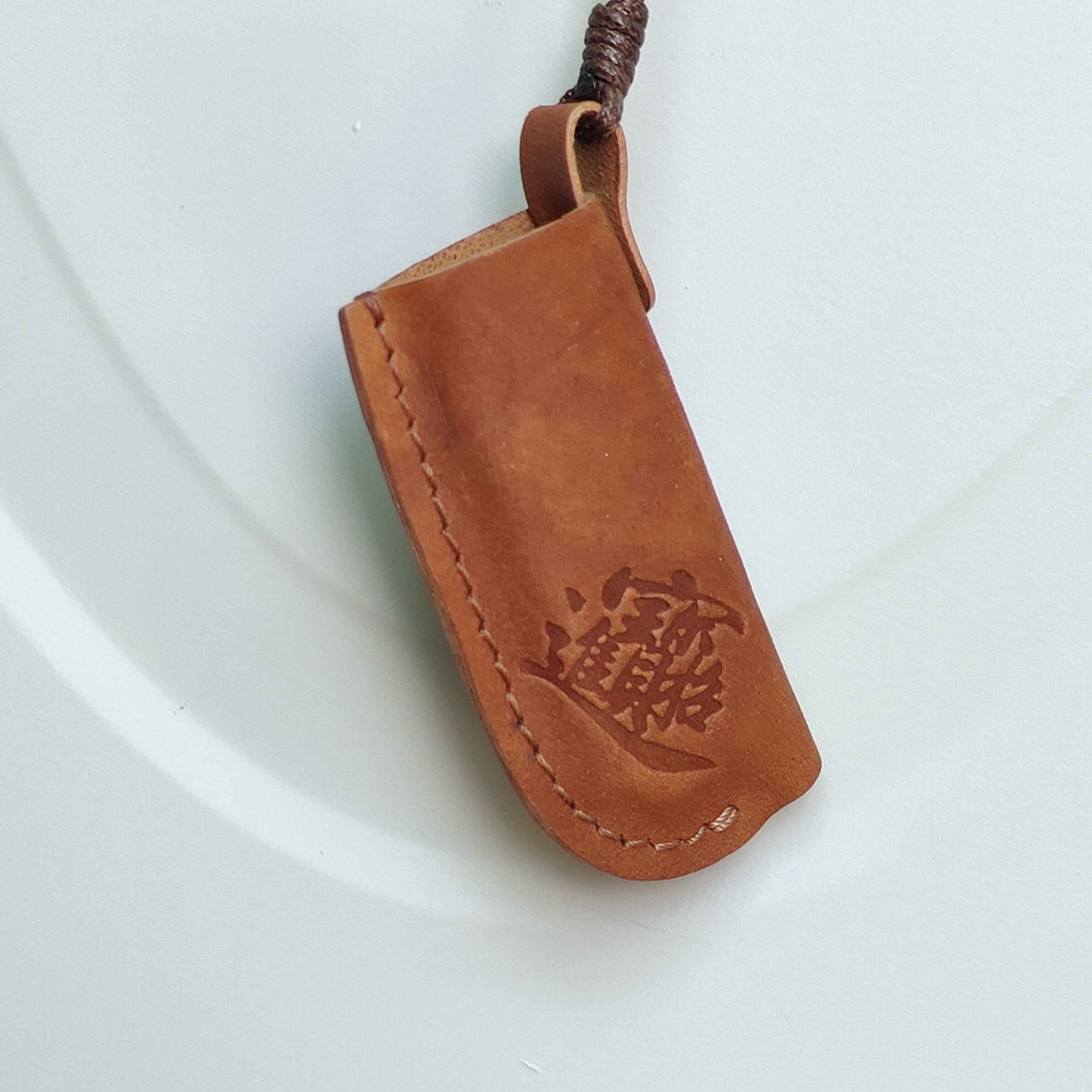 原创手工棕色打火机皮套小挂件真牛皮包包挂饰真皮小众吊饰钥匙扣