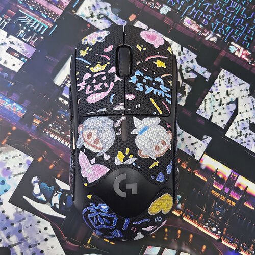 罗技gpw防滑贴labubu一代鼠标贴纸gpw234二代防汗金刚鹰眼全定制