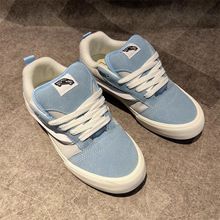 高颜值百搭腰果花黑白胖胖面包鞋低帮男女情侣休闲鞋街头潮流板鞋