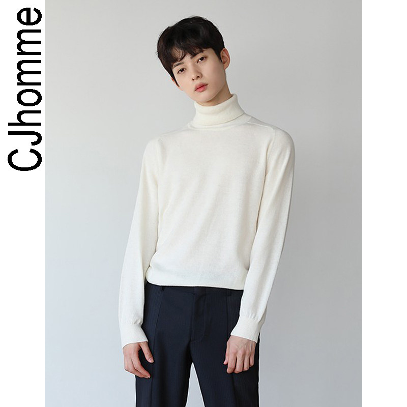 CJHOMME男士韩版修身百搭毛衣