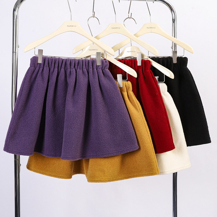 高级感羊毛花苞短裙女2026春新款a字小个子防走光毛呢蓬蓬半身裙