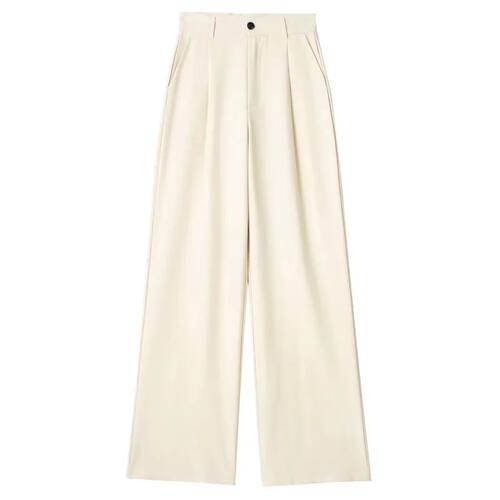 HXAO Women's Formal Pants Office Wear Women Striped Grey Bla