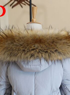 Multicolor Winter Hood Fur Decor Warm Faux Fur Scarf Women C