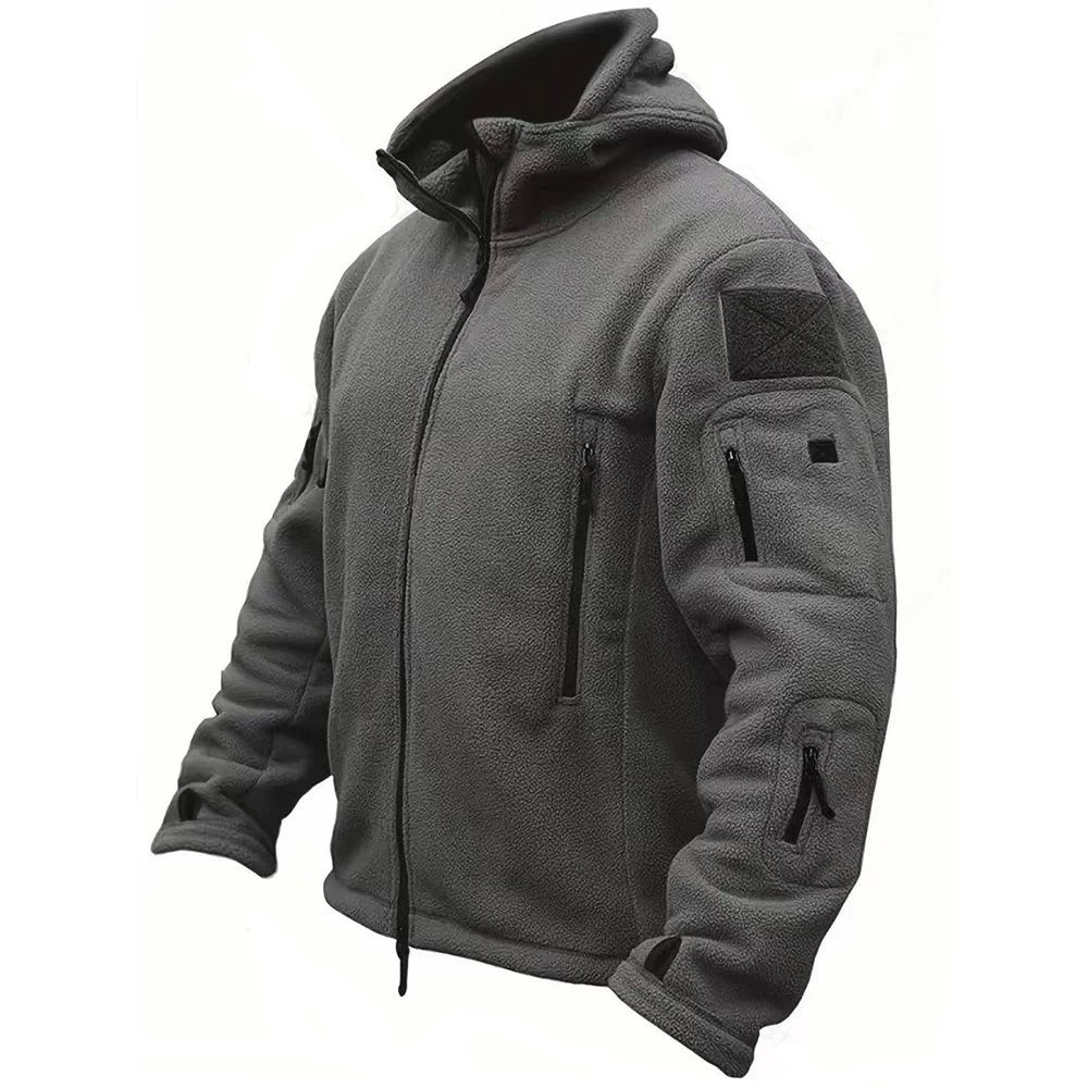 Men US Military Winter Thermal Fleece Tactical Jacket Outdoo