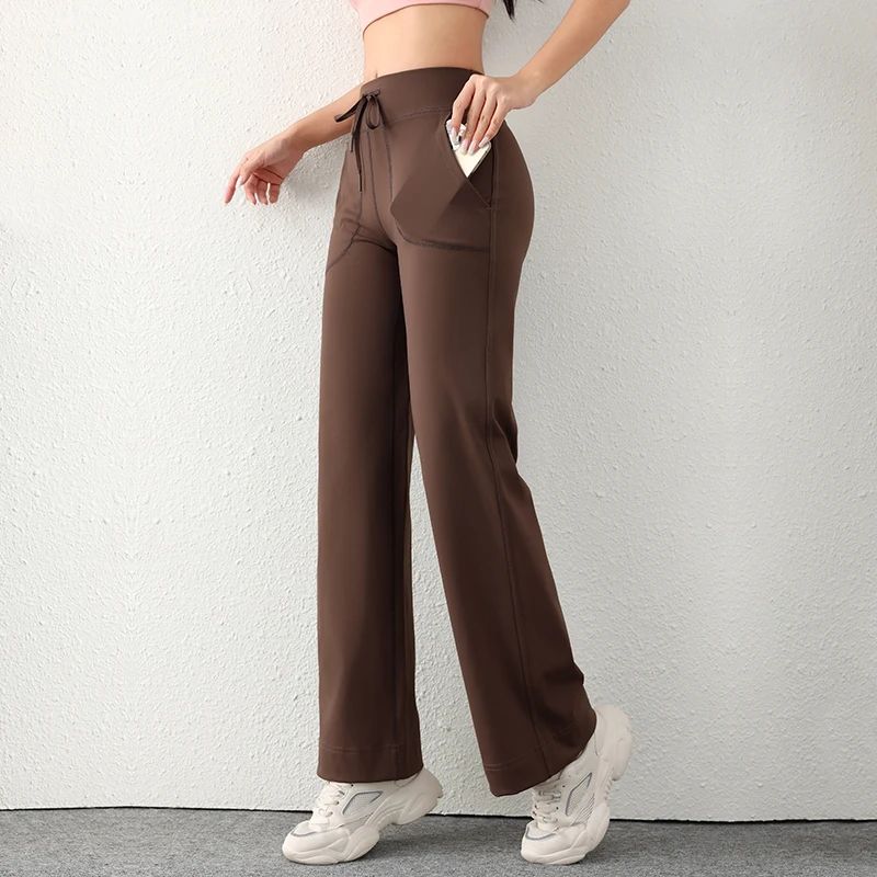 Women's Casual Loose Straight Running Sweatpants Wide Leg Pa