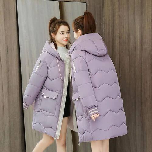 2023 Winter Women Jacket Coats Long Parkas Female Down Cotto