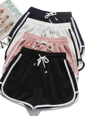 Women yoga Shorts Summer outer wear mid-waist casual loose s