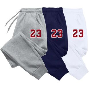 Men's Luxury Print Fleece Sweatpants Warm Jogging Pants Mult
