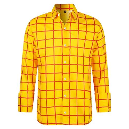 Men's Long Sleeve Shirt Casual Plaid Color Summer 3D Printed