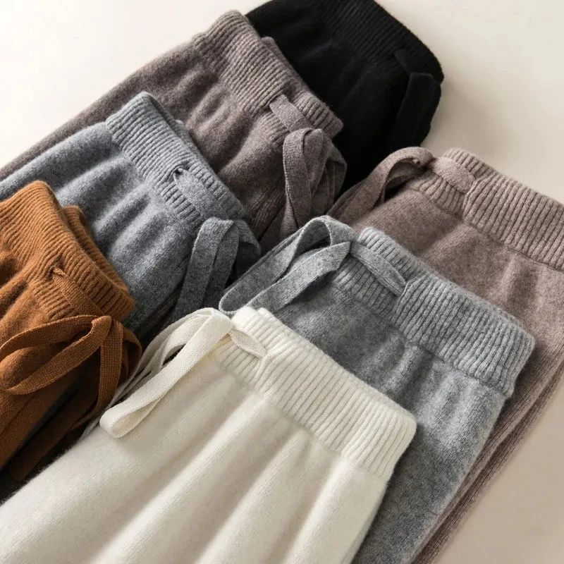 Thick Warm Knitted Casual Chic Basic Soft Elastic High Waist