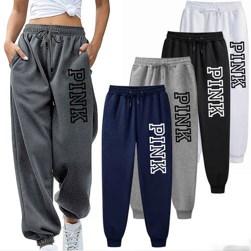 PINK Women's Pants Soft Joggers Fitness Sweatpants Comfortab