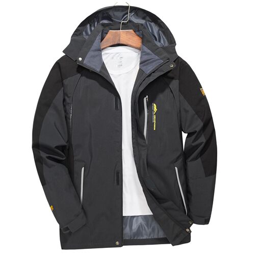 Men's Waterproof Hiking Jacket Large Size Windproof Windbrea