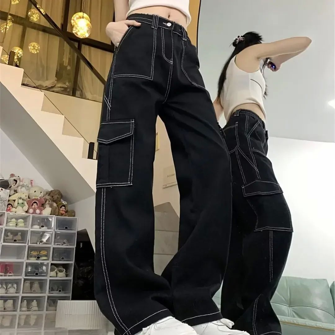 Jeans Women's Straight-leg Loose-fit Spring Autumn/winter 20