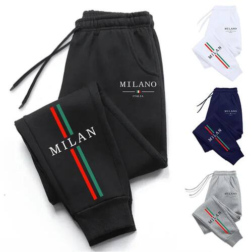 2025 Hot Sale Milan City Printed Jogger Pants High Quality M