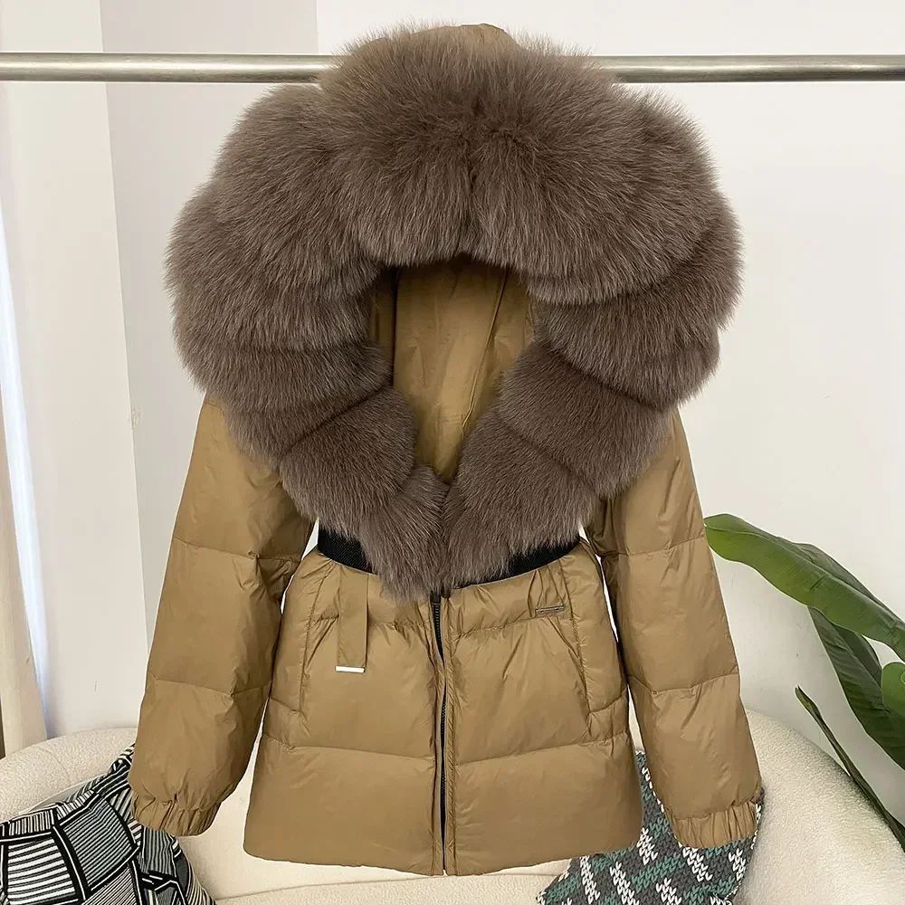 Puffer Jacket Women Winter New European fashion Real Fox Fur - 封面