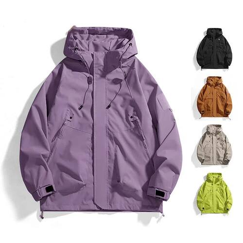 Unisex Outdoor Waterproof Jacket Windbreaker Coat Autumn Bre