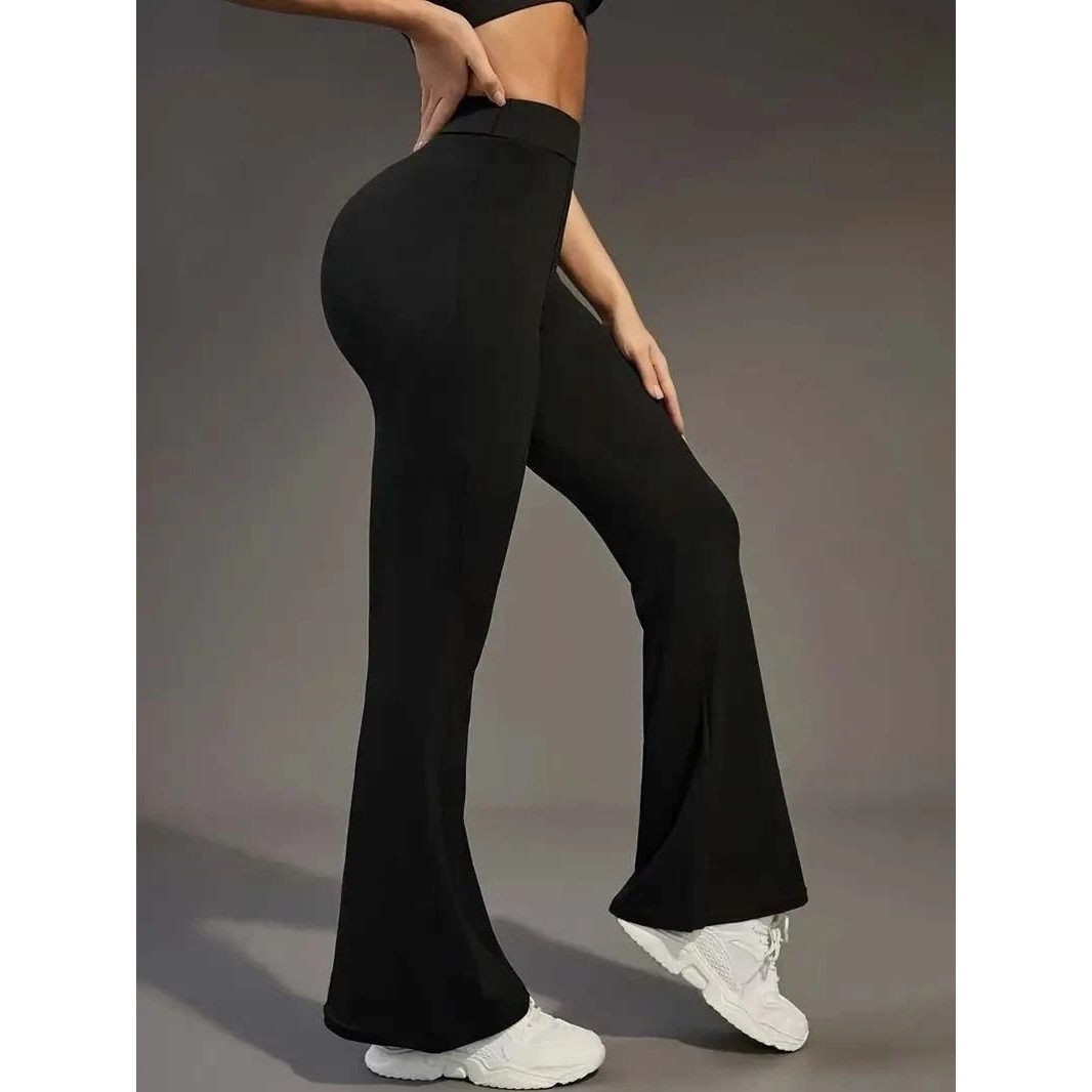 Casual Sexy Basic Solid Flare Pants Y2K Slim Low-Waisted Boo