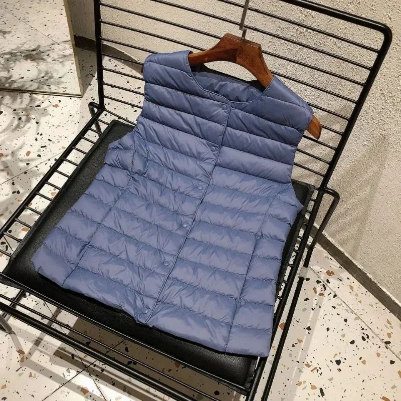 Women Spring Sleeveless Liner Duck Down Jacket 2023 New  Aut