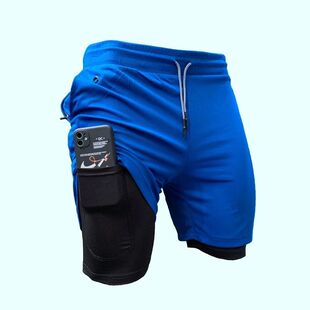 2023 Newest Running Shorts Men 2 in 1 Training Gym Shorts Fi