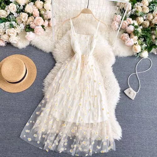 YuooMuoo Women Dress 2025 New Korean Fashion Floral Print Sp