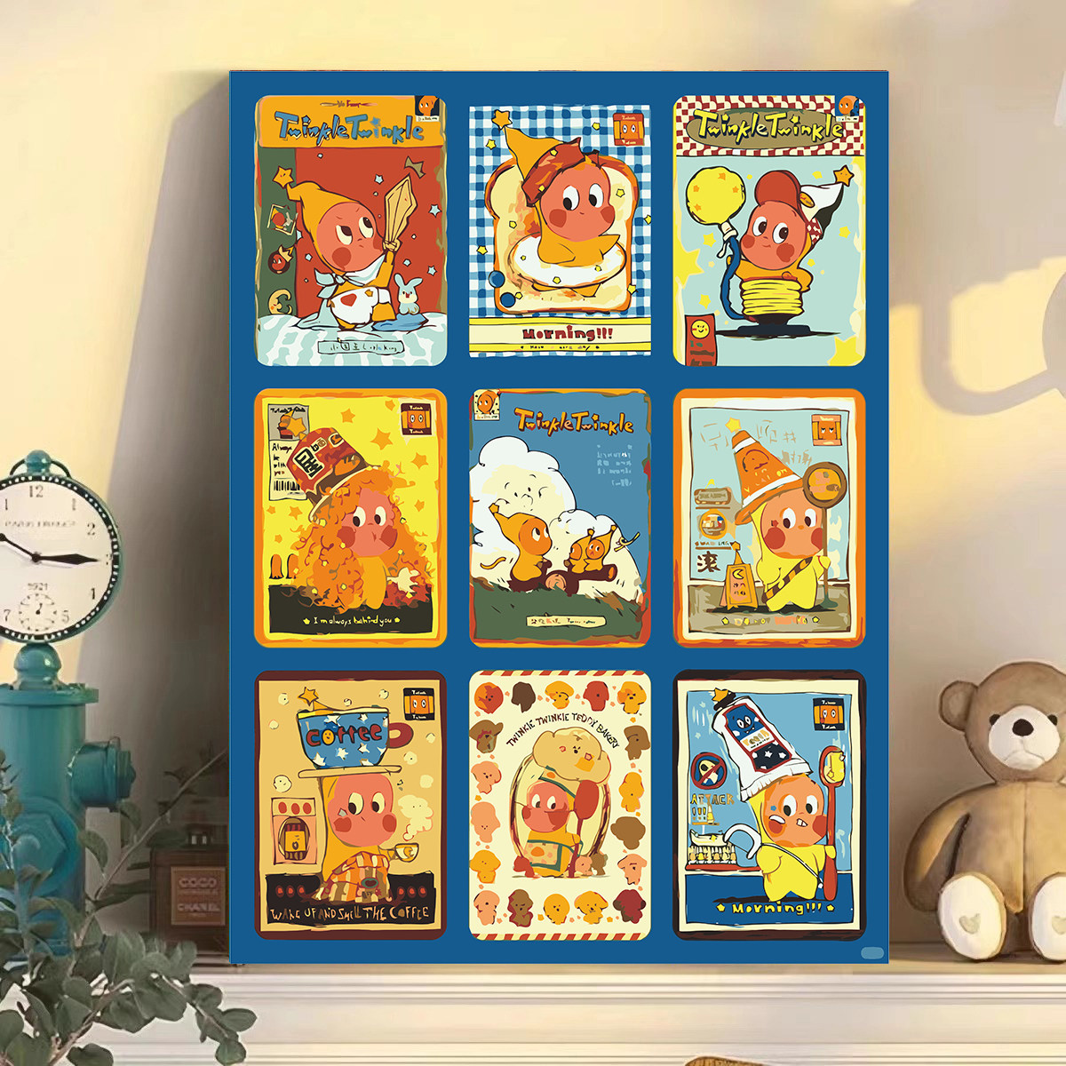 宝藏湾 星星人数字油画diy泡泡玛特填充2025新款涂色治愈手工装饰,家居饰品,DIY/数字油画,淘宝优惠券,粉丝福利购,淘宝优惠卷