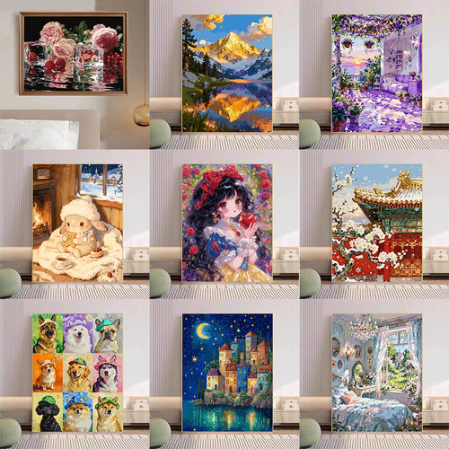 宝藏湾【11月肌理画上新合集】数字油画diy填充高还原多色油画