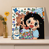 宝藏湾数字油画diy填充画画填色油画挂画2024新款 手工画丙烯颜料