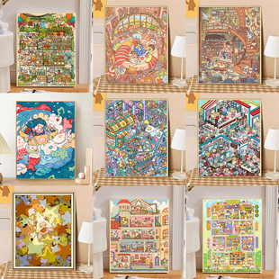 宝藏湾 数字油画diy填充油画治愈松弛插画师独家 11月上新合集