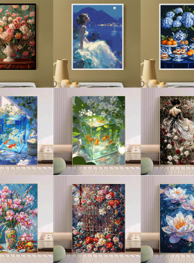 数字油画diy【肌理画合集】填充油画高还原挂画装饰画丙烯数字画