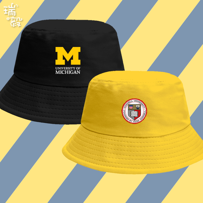 欧美大学儿童款防晒渔夫帽