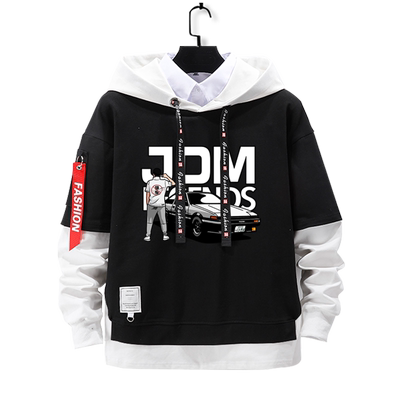 藤原拓海假两件连帽卫衣儿童外套