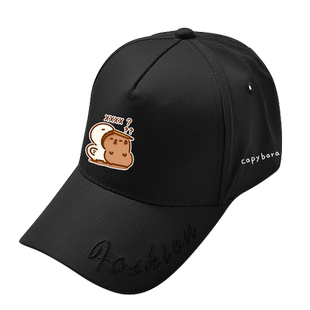 卡皮巴拉可爱水豚君卡比巴周边棒球帽子男女儿童装学生防晒鸭舌帽