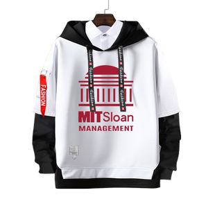 美国常青藤大学之MIT麻省理工学院假两件连帽卫衣男女儿童装外套