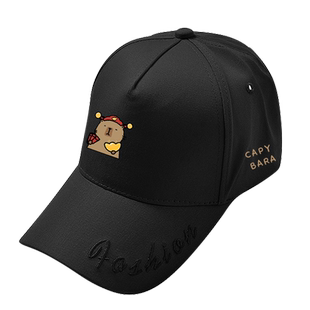 卡皮巴拉可爱水豚君卡比巴周边棒球帽子男女儿童装学生防晒鸭舌帽
