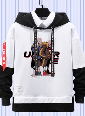 传说之下Undertale弗里斯克Frisk游戏假两件连帽卫衣男女儿童外套