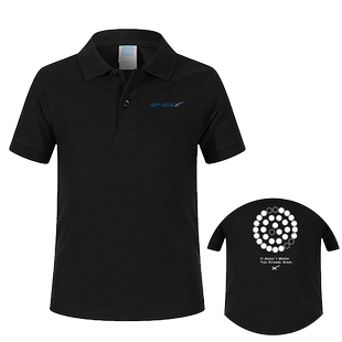 SpaceX Starship星舰发射马斯克同款Polo衫男女儿童装带领短袖T恤