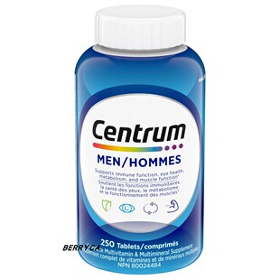 BERRYCA| 加拿大直邮善存CENTRUM男性复合维生素矿物质50-岁250粒