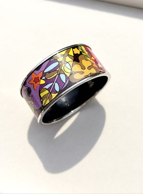 青岛外贸流行饰品欧美原单个性小众设计热卖彩釉精品夸张手镯